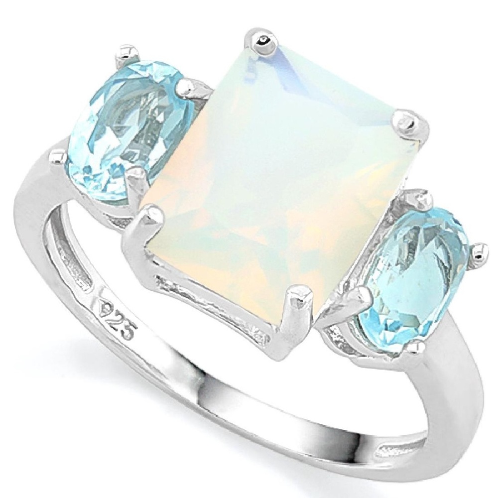 2 2/3 CARAT CREATED FIRE OPAL & 2 CARAT BABY SWISS